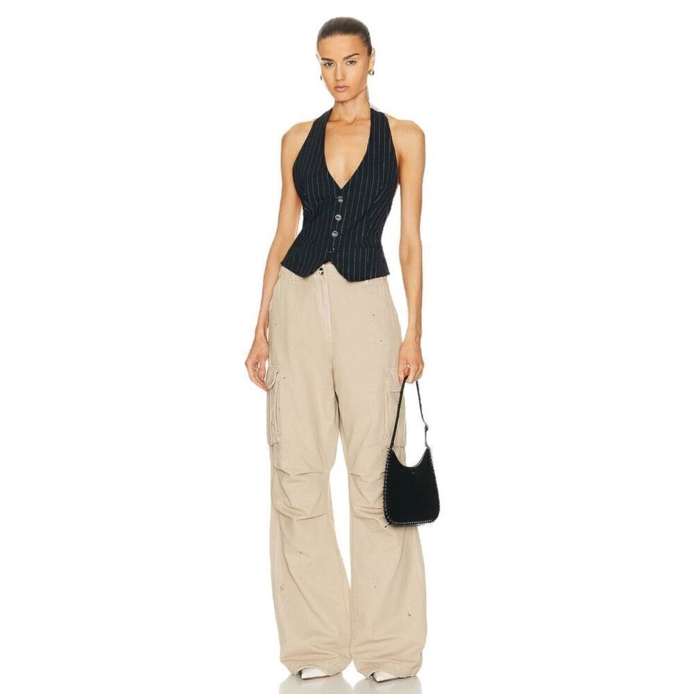 Coperni Canvas Wide Leg Cargo Pants in‎ Beige